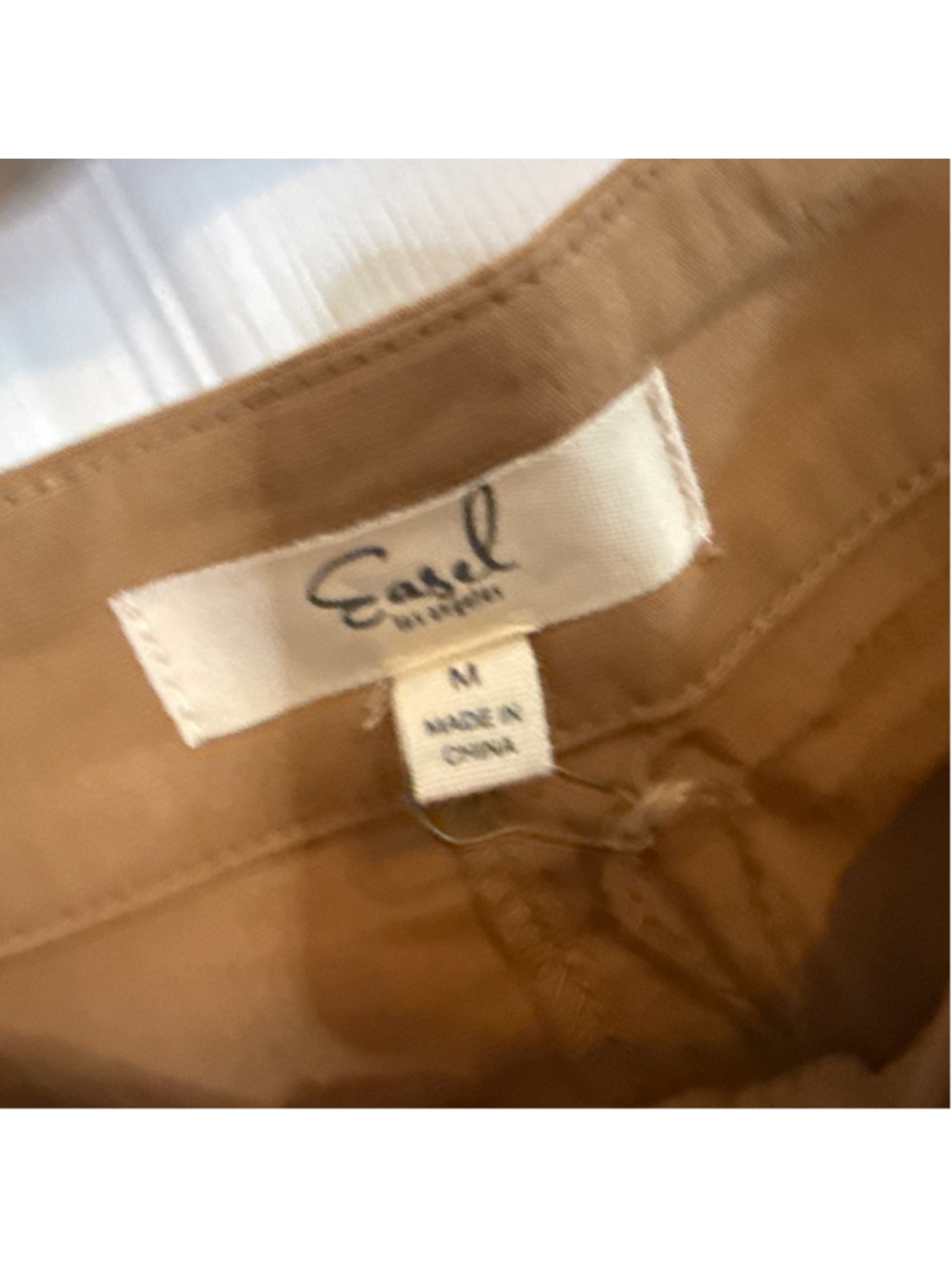 Easel Brown Pleated Shorts M - Picture 3 of 3